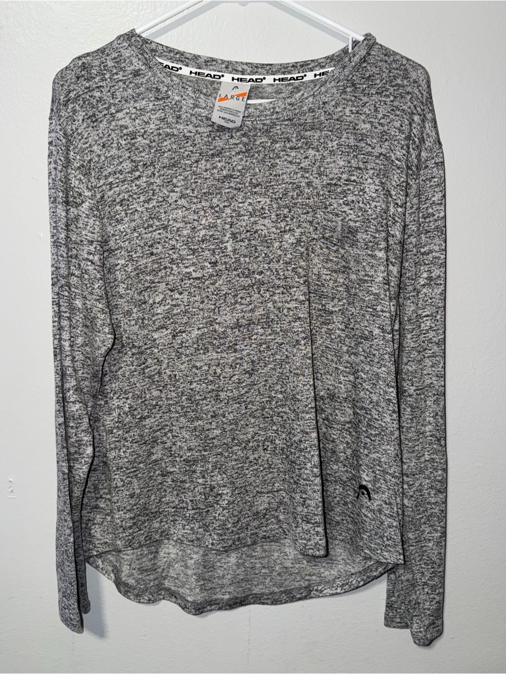 Head Gray Marled Long Sleeve Pocket Tee